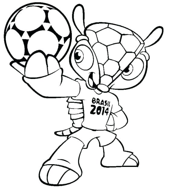 563x624 Cup Coloring Pages World Cup Mascot Free Printable World Cup