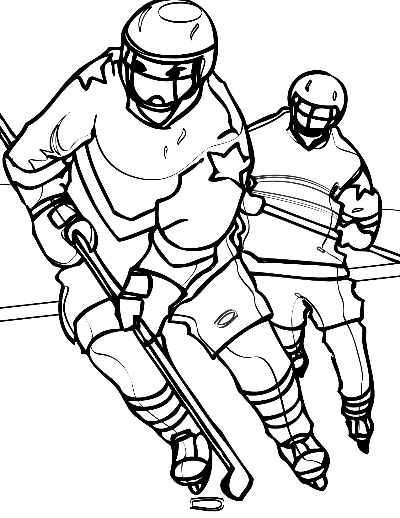 1275x1650 Hockey Coloring Page