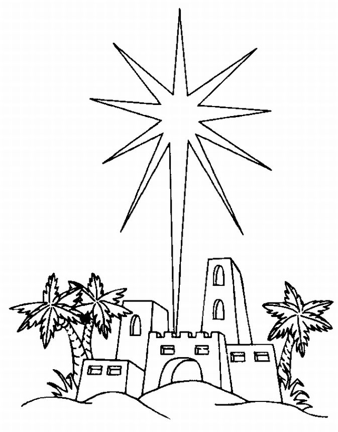 673x860 Christmas Star Coloring Page