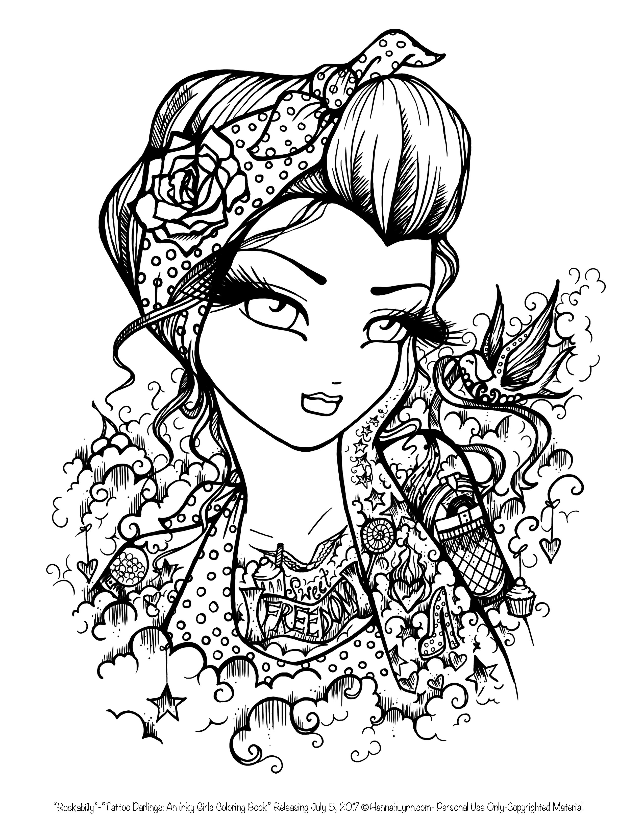 2550x3300 Beautiful Tattoo Coloring Pages Advance