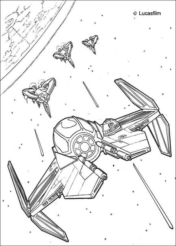 607x850 Spaceships War Coloring Page. More Star Wars Coloring Pages