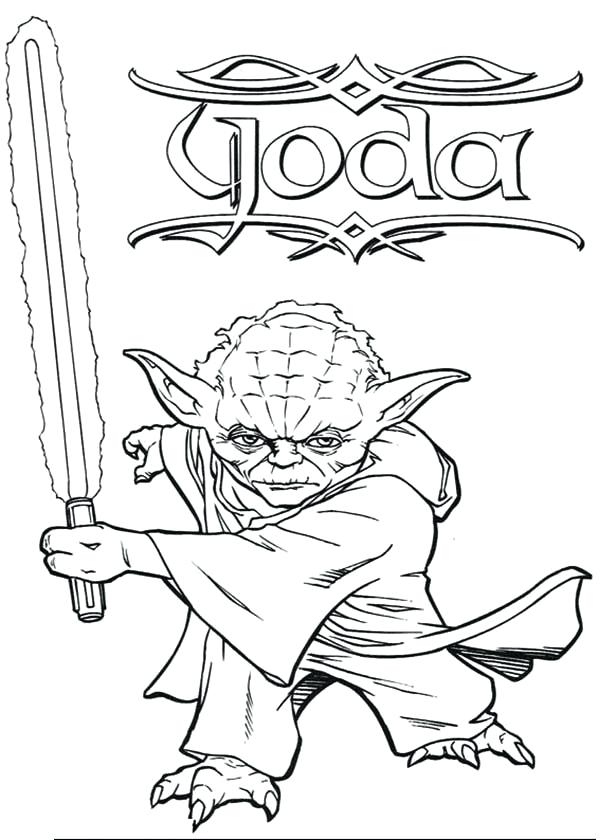 600x840 Star Wars Colouring Pages Yoda