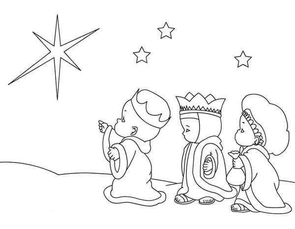 600x465 Three Kings Look Upon A Bright Star Coloring Pages Batch Coloring