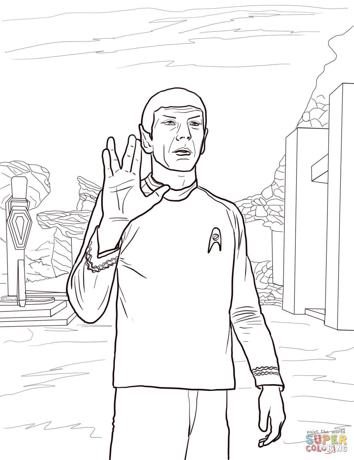 1231x1600 Best Star Trek Spock Coloring Page Printable Image For Of David