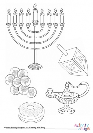 320x455 Star Of David Colouring Page