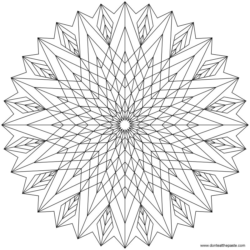 Star Pattern Coloring Page