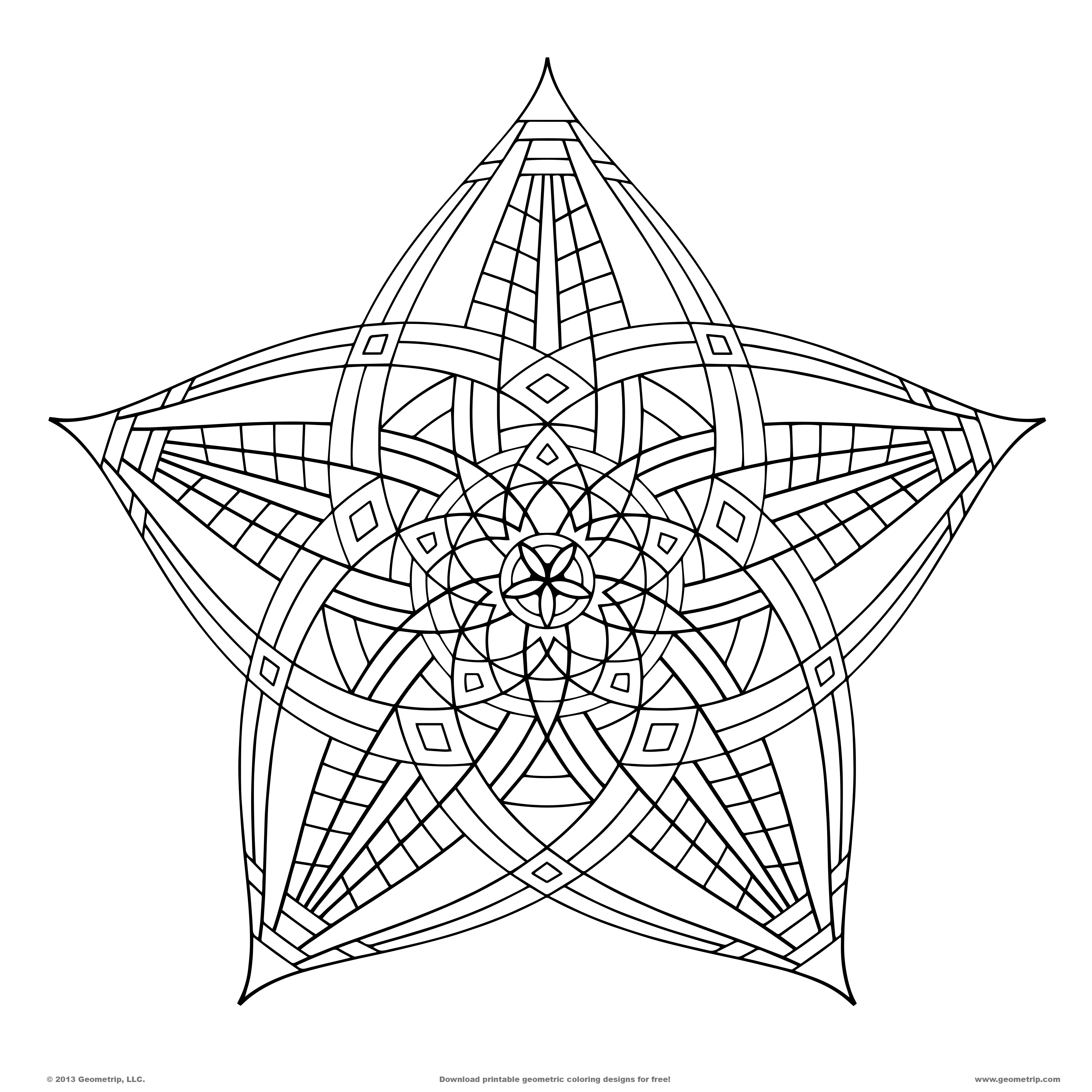 3600x3600 Geometric Design Coloring Pages For Adults