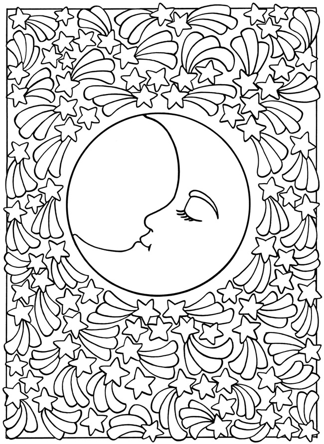 650x892 Sun And Moon Coloring Pages