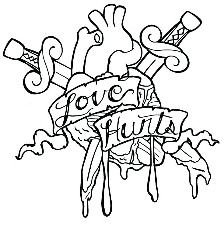 736x743 Tattoo Design Coloring Pages
