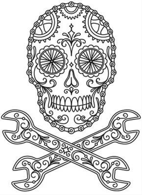 290x399 52 Best Skull Color Pages Images On Coloring Books