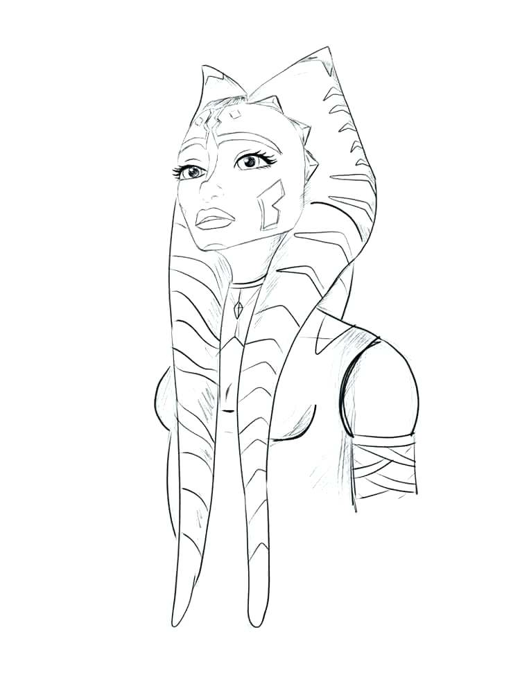 750x1000 Ahsoka Tano Coloring Pages Coloring Pages Coloring Pages 1