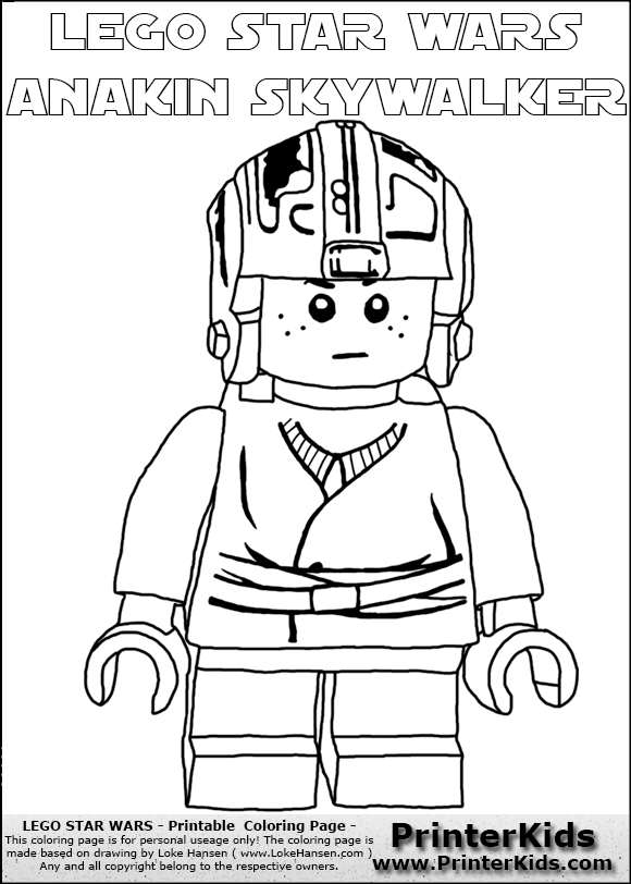 580x812 Lego Luke Skywalker Coloring Pages