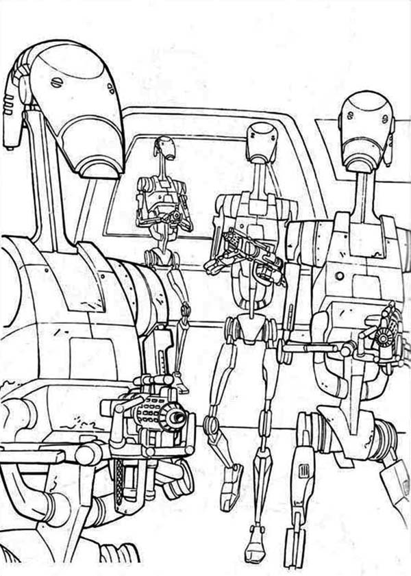 600x841 Droids With Weapons Free Coloring Page Kids, Movies, Star Wars