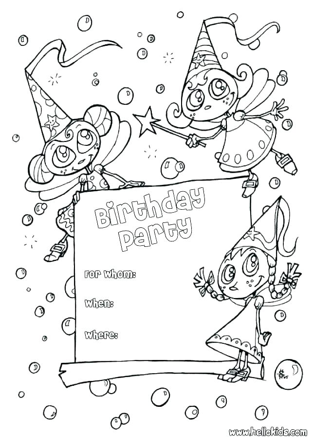 643x900 Coloring Pages For Birthday Cards Coloring Page Birthday Card