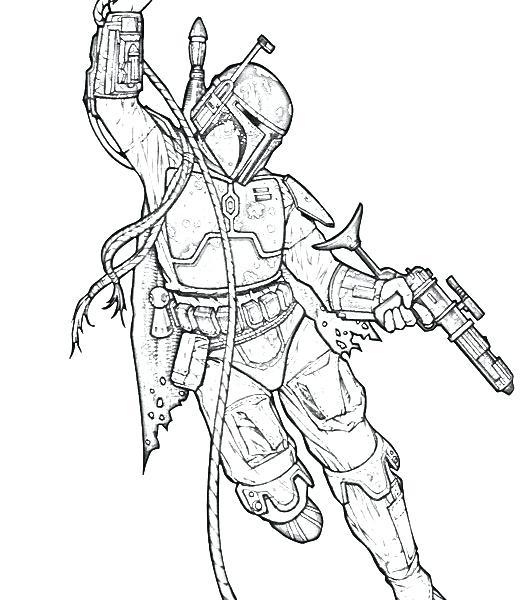 520x600 Coloriage Boba Fett Perfect Coloring Pages Printable New Coloriage