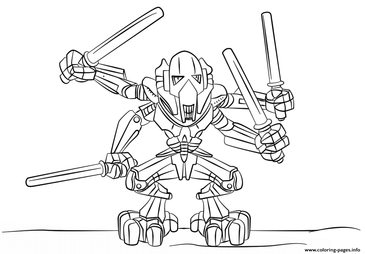 1186x824 Lego General Grievous Coloring Pages Printable