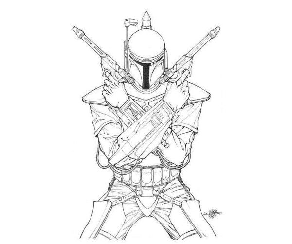 600x500 Star Wars Coloring Pages Boba Fett Printables Boba