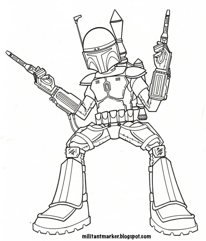 876x1024 Unique Star Wars Coloring Pages Boba Fett Collection Free