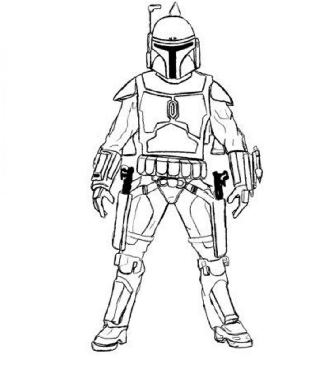 1064x1200 Boba Fett Coloring Pages