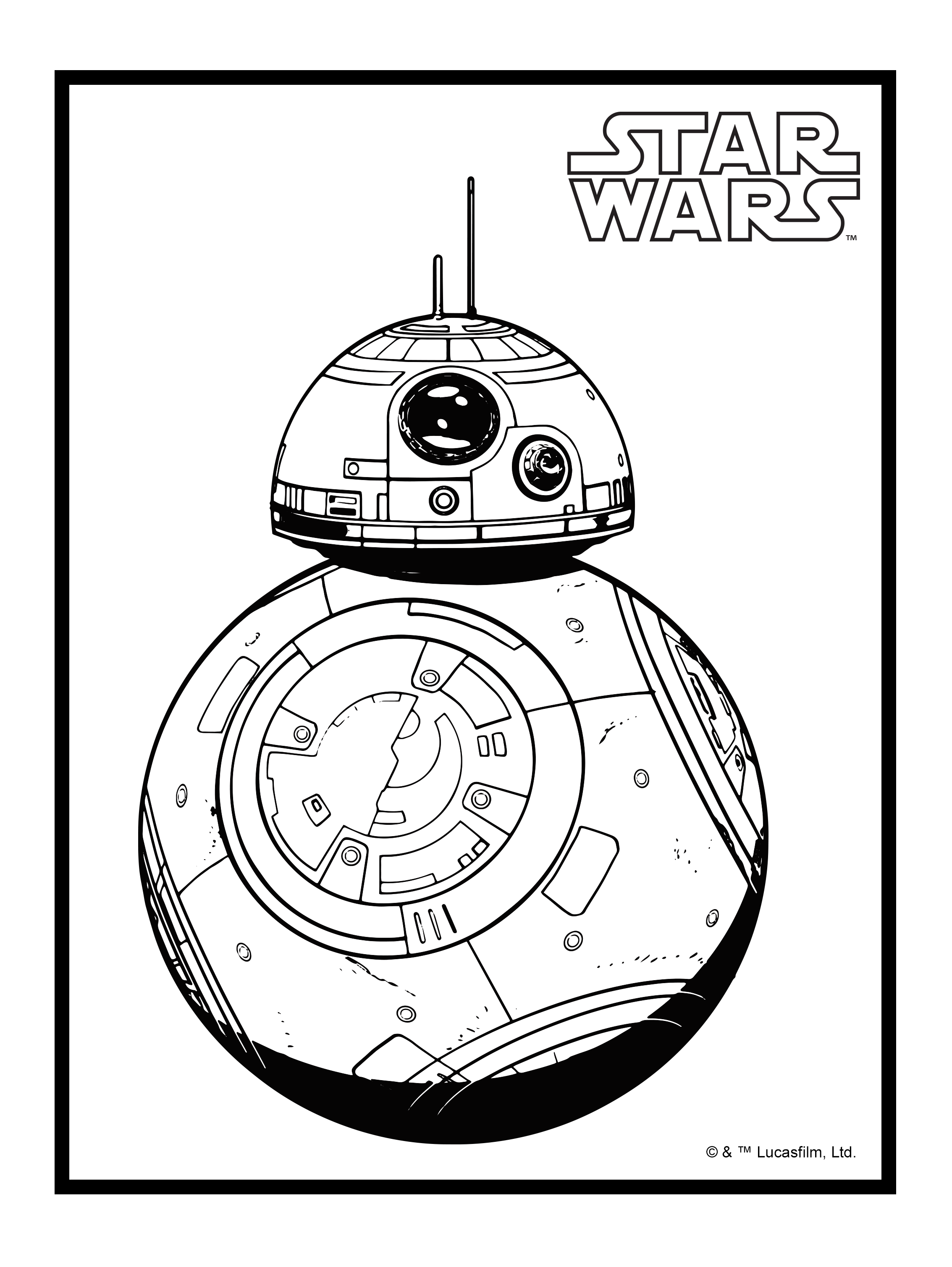 2267x3017 Innovative Star Wars Bb8 Coloring Pages Bb 8 P