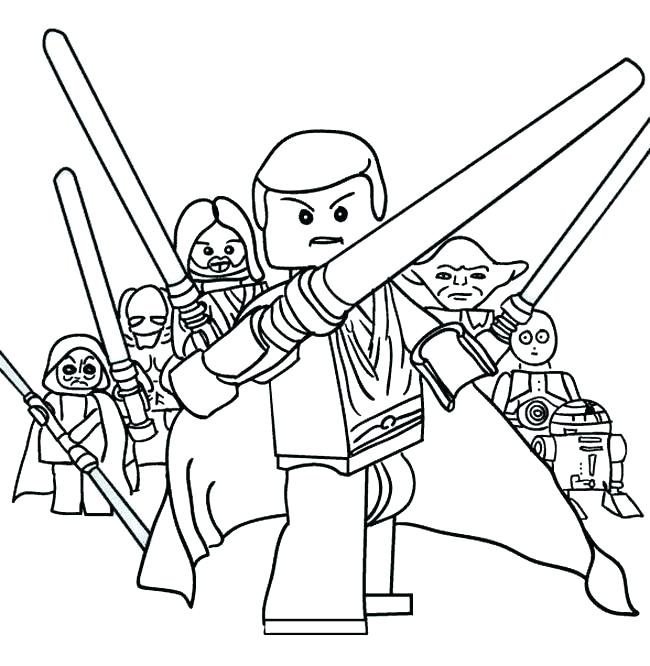 650x666 Lego Star Wars Yoda Chronicles Coloring Pages Stars Wars Coloring