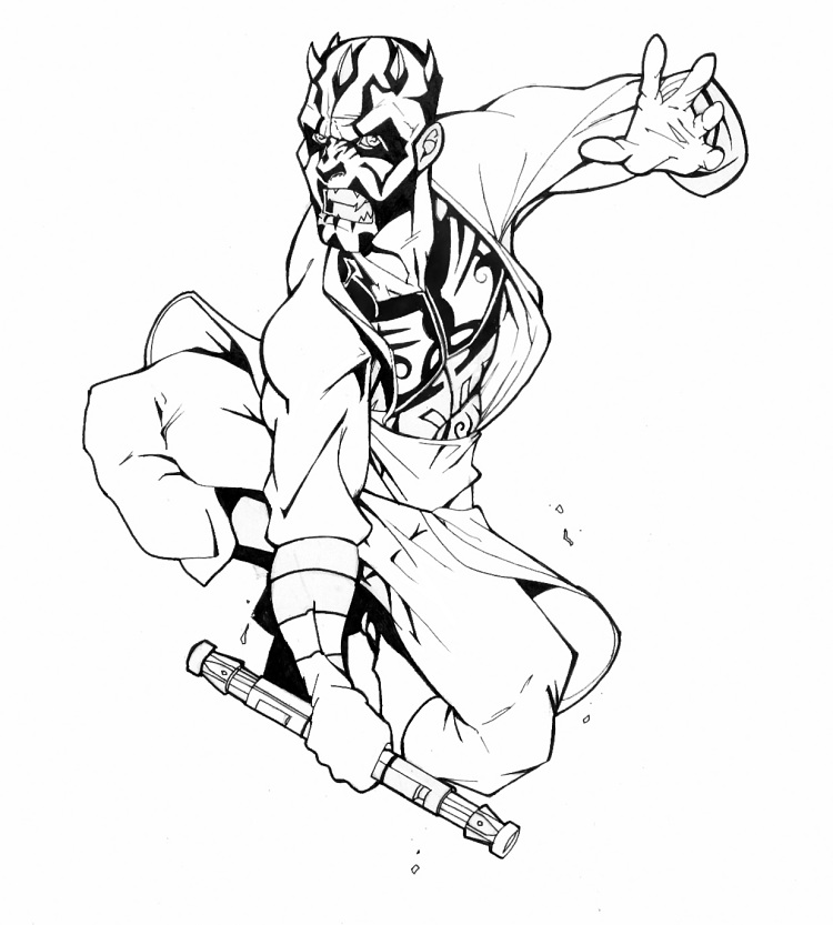750x833 Star Wars Coloring Pages Of Darth Maul