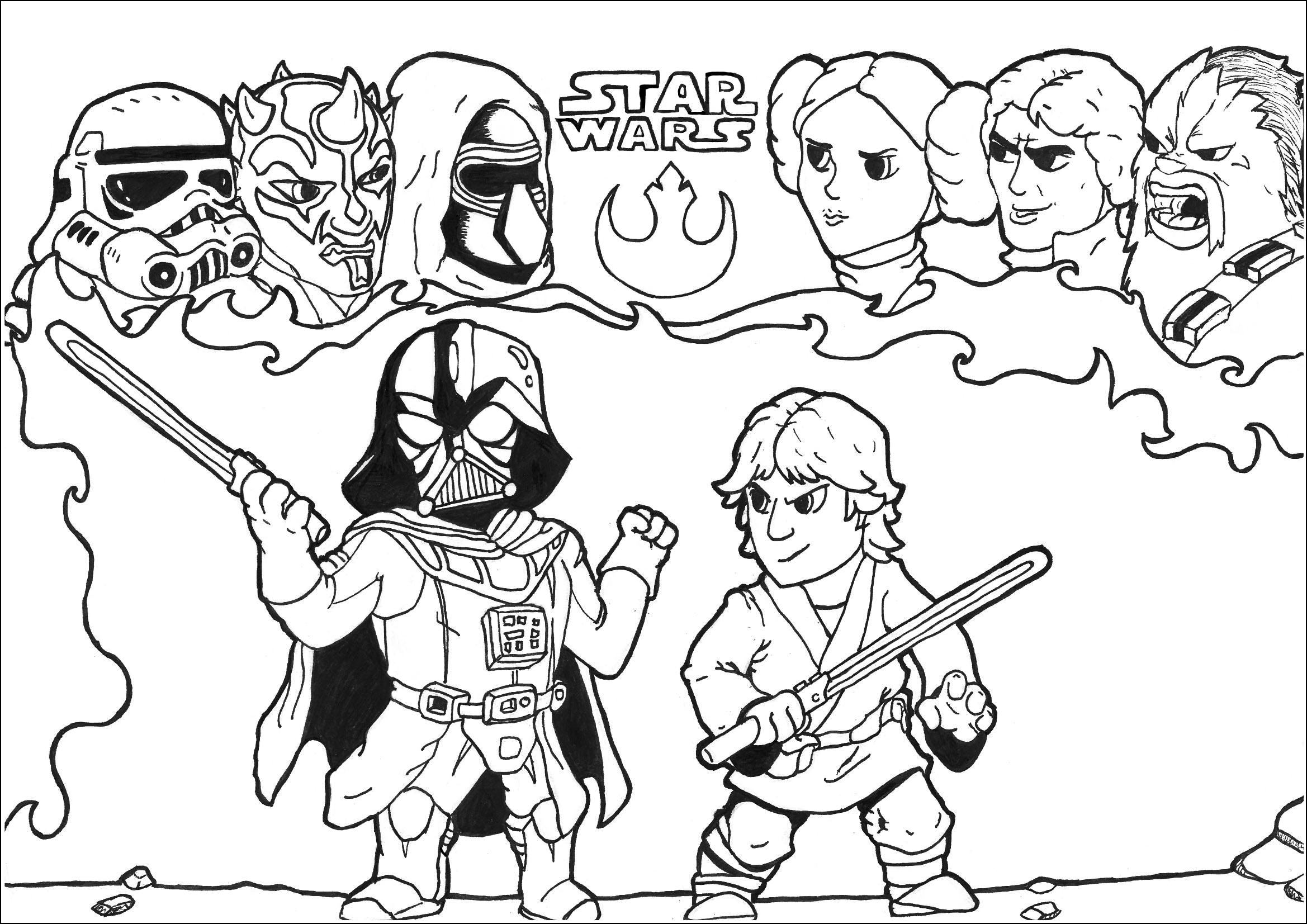 2338x1653 Star Wars Luke Darth Vader Fight