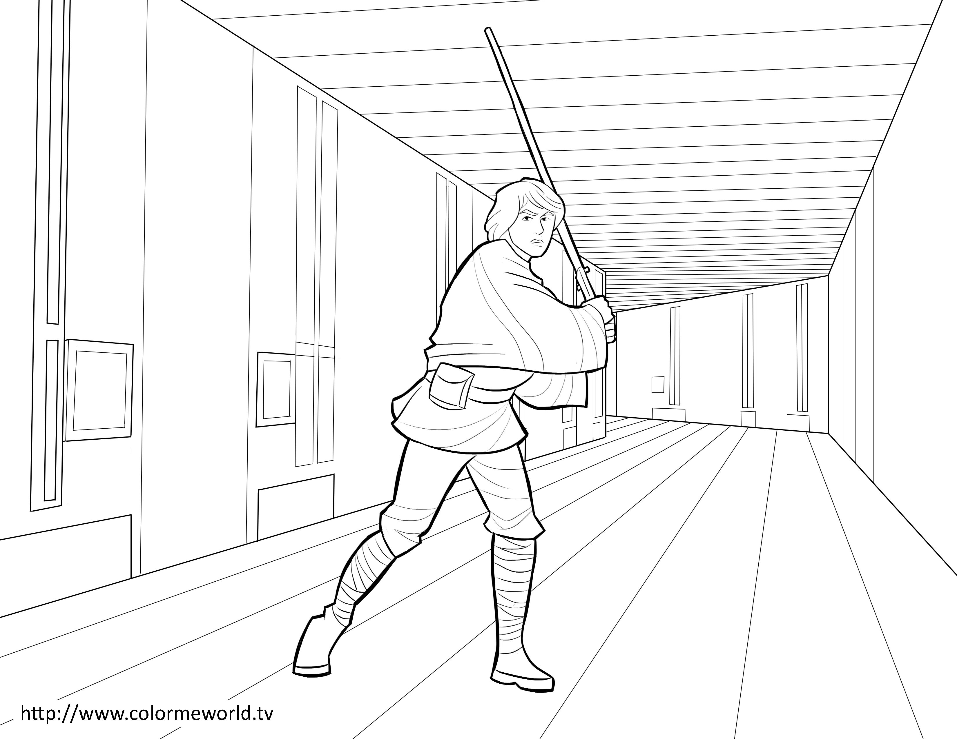 3300x2550 Luke Skywalker Pdf Printable Coloring Page