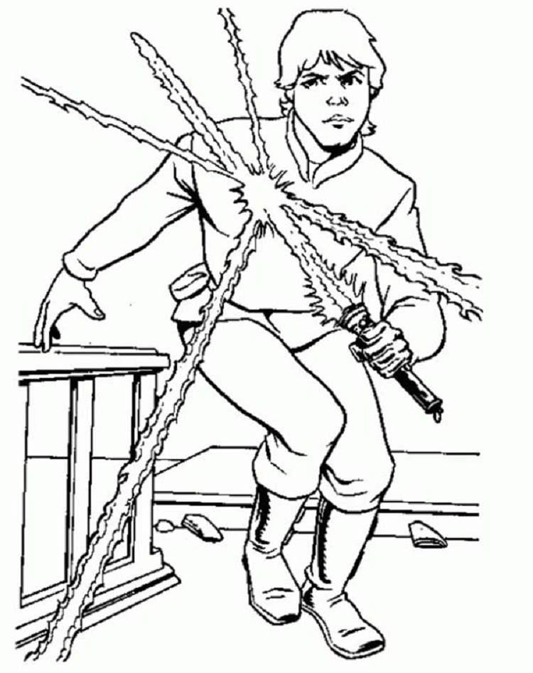 750x947 Star Wars Coloring Pages Luke Skywalker