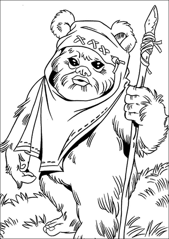672x950 Star Wars Princess Leia Coloring Pages Ewok And Leia Colouring