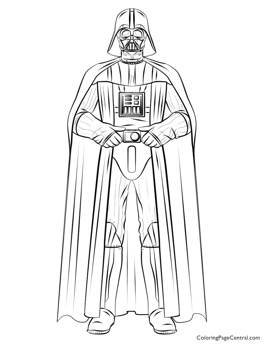 850x1100 Star Wars Darth Vader 01 Coloring Page Coloring Page Central