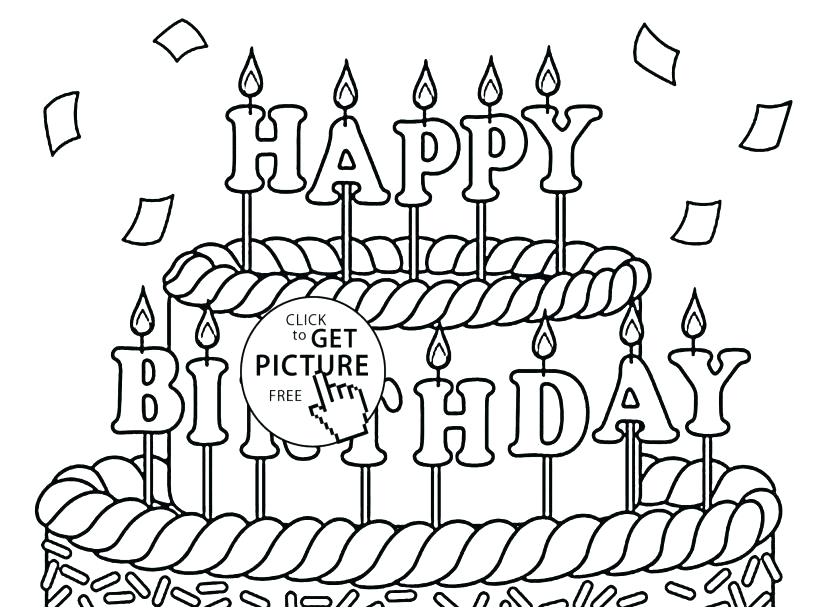 827x609 Happy Birthday Coloring Book Free Printable Happy Birthday