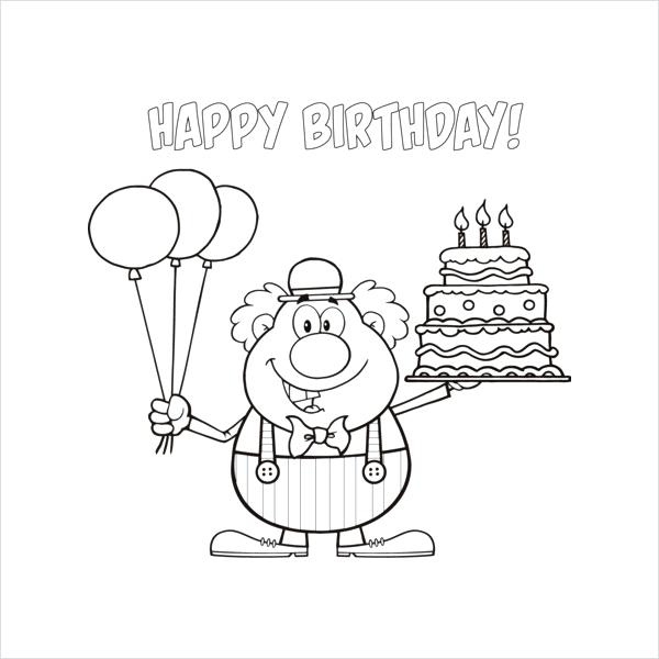 600x600 Printable Happy Birthday Coloring Pages Free Printable Happy
