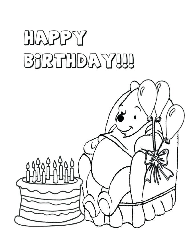 670x867 Winnie The Pooh Happy Birthday Coloring Pages Vanda