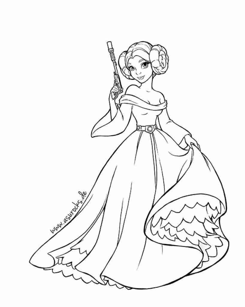 818x1024 Star Wars Coloring Pages Princess Leia With Olegratiy