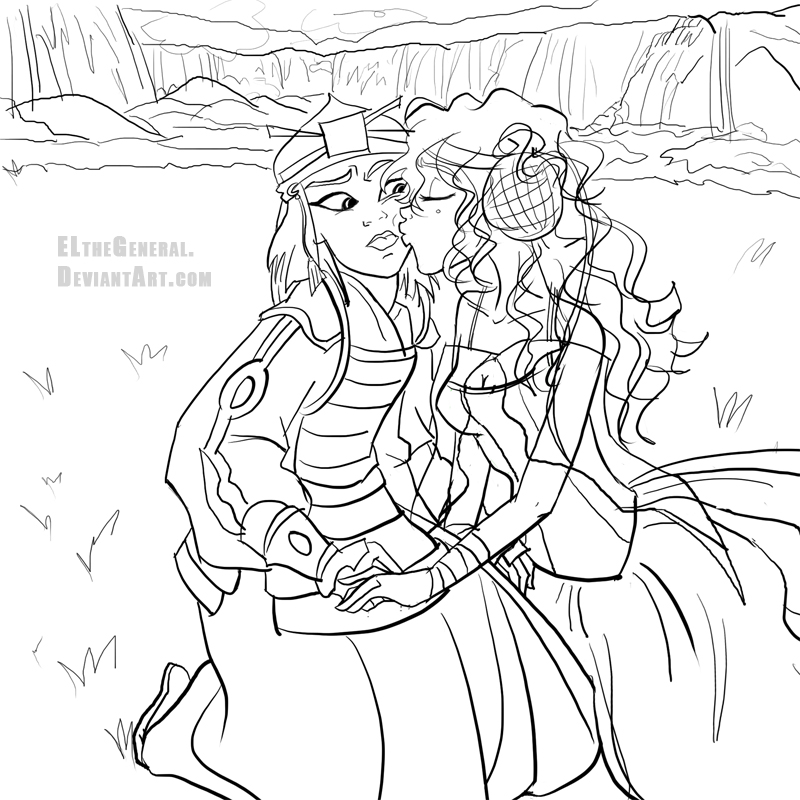 800x800 Suki X Padme Girl Kiss Atla Sw By Elthegeneral
