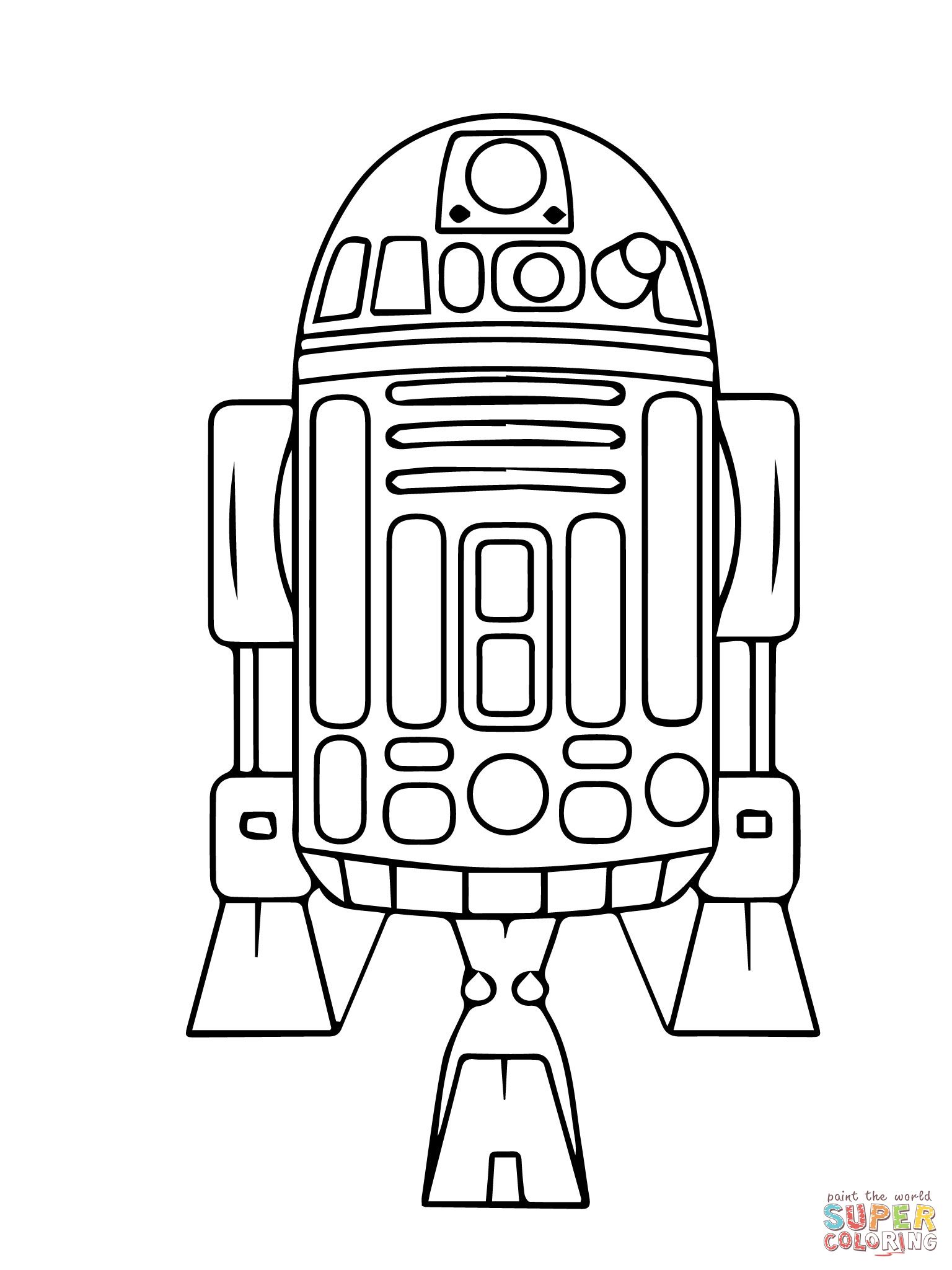 1536x2048 Astromech Droid R2 D2 Coloring Page Living