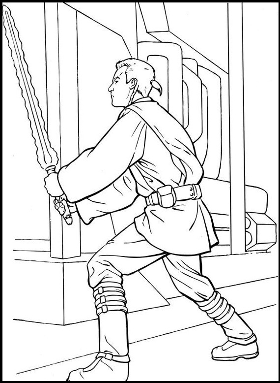 570x778 Obi Wan Kenobi Spaceship Star Wars Coloring Pages Preschool