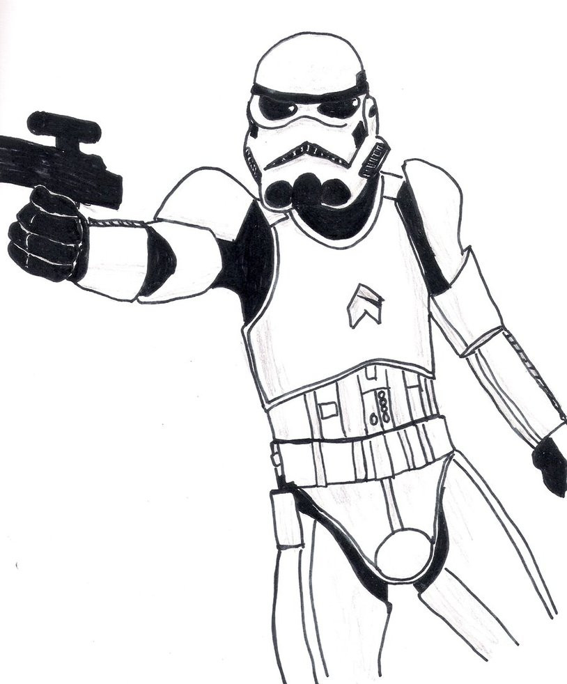 814x982 Star Wars Stormtrooper Coloring Page Throughout Storm Trooper