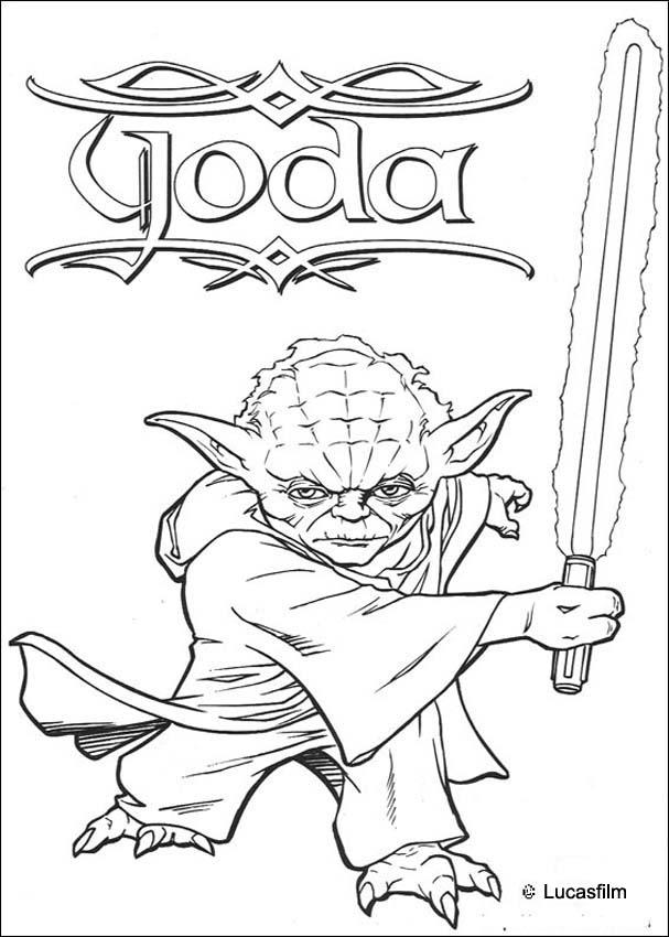 607x850 Star Wars Yoda Coloring Pages