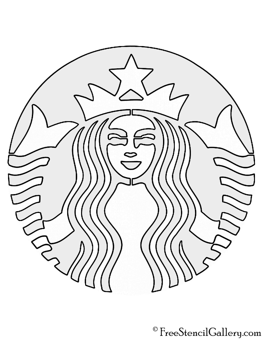 850x1100 Surging Starbucks Coloring Page Logo Stencil Crafts