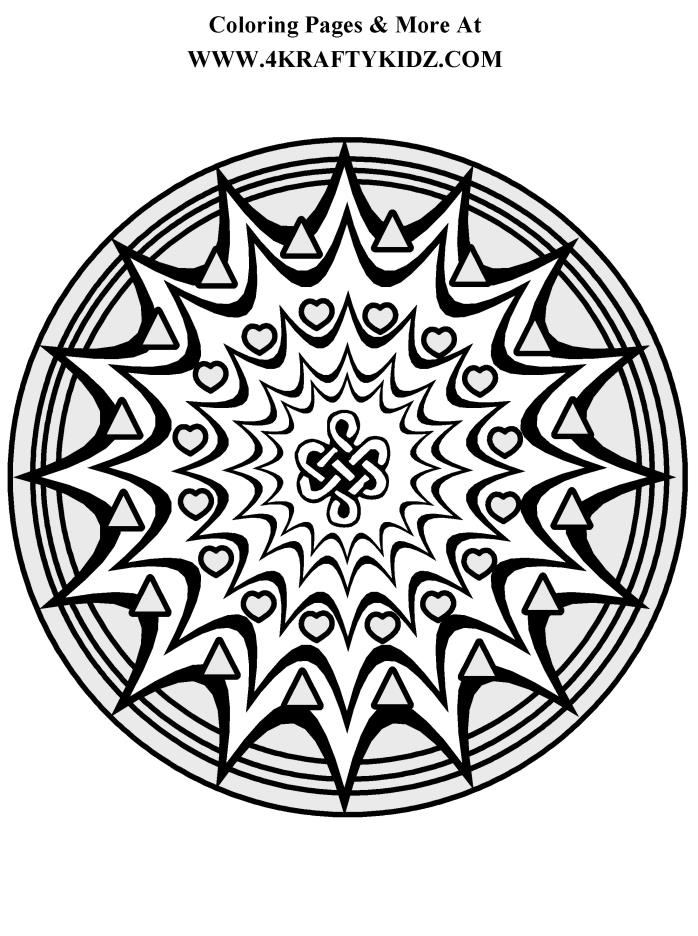 698x936 Starburst Mandala Coloring Page Crafts Mandala