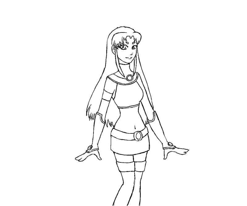 Starfire Coloring Pages