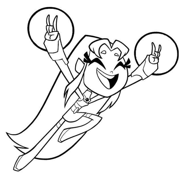 640x624 Starfire Coloring Page Free Dc Super Hero Girls Pages Inside