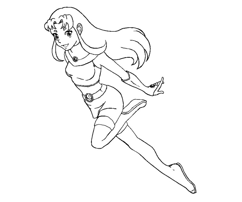 800x667 Starfire Coloring Pages Printable Teen Titans Starfire 15 Coloring