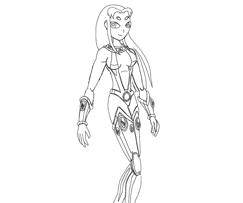 800x667 Teen Titans Starfire Coloring Pages