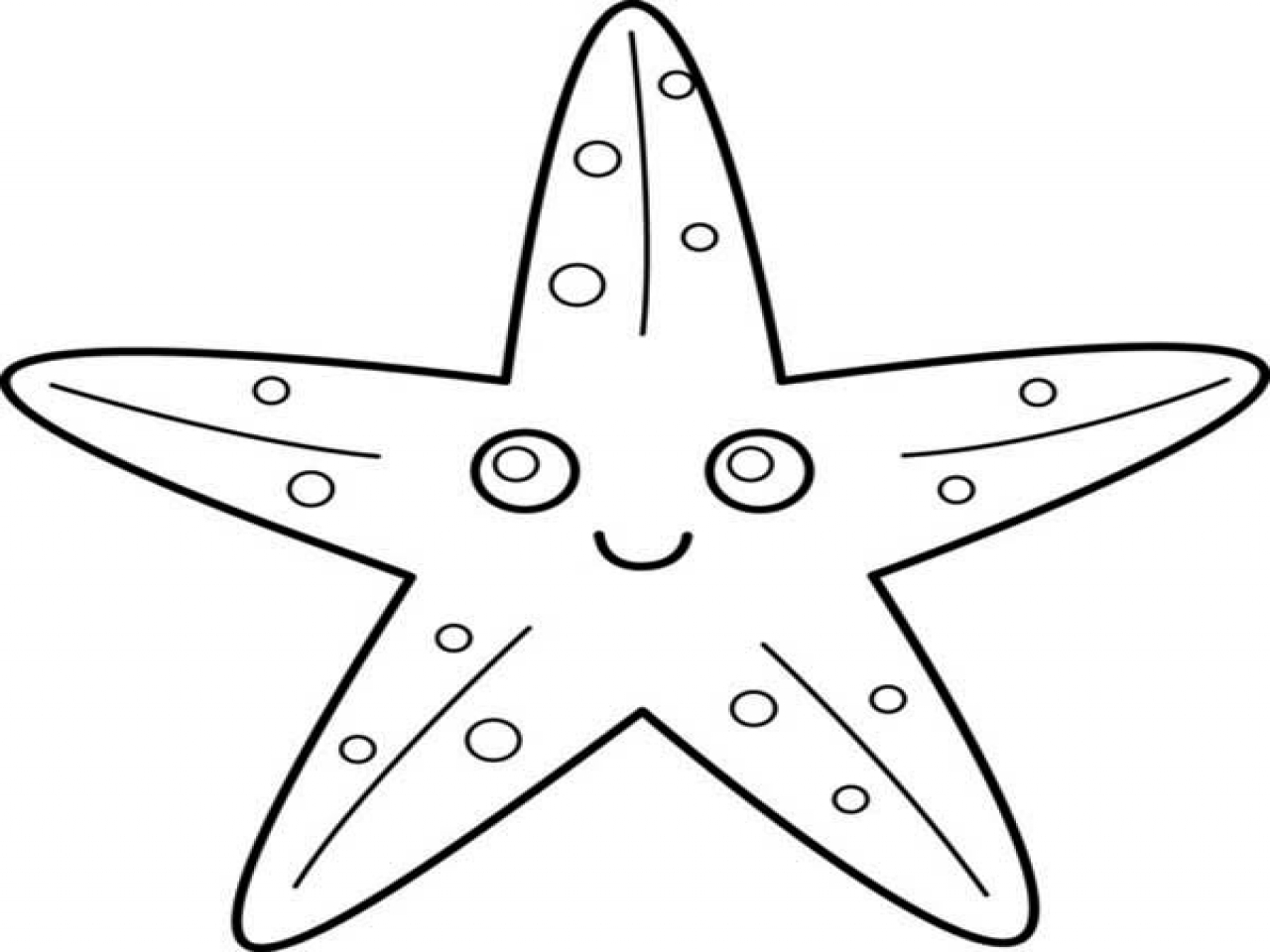 1280x960 Free Printable Starfish Coloring Pages For Kids