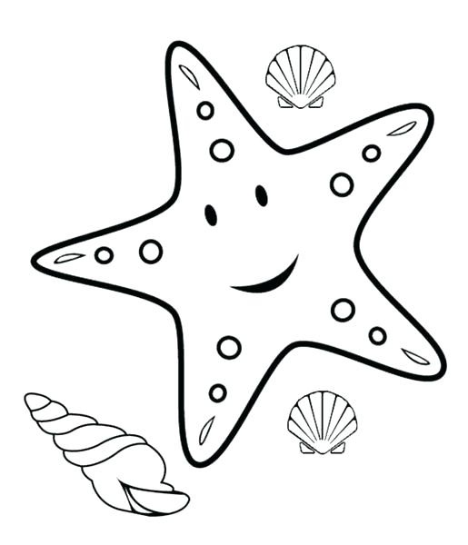 515x600 Star Fish Coloring Page Starfish Coloring Pages Fascinating