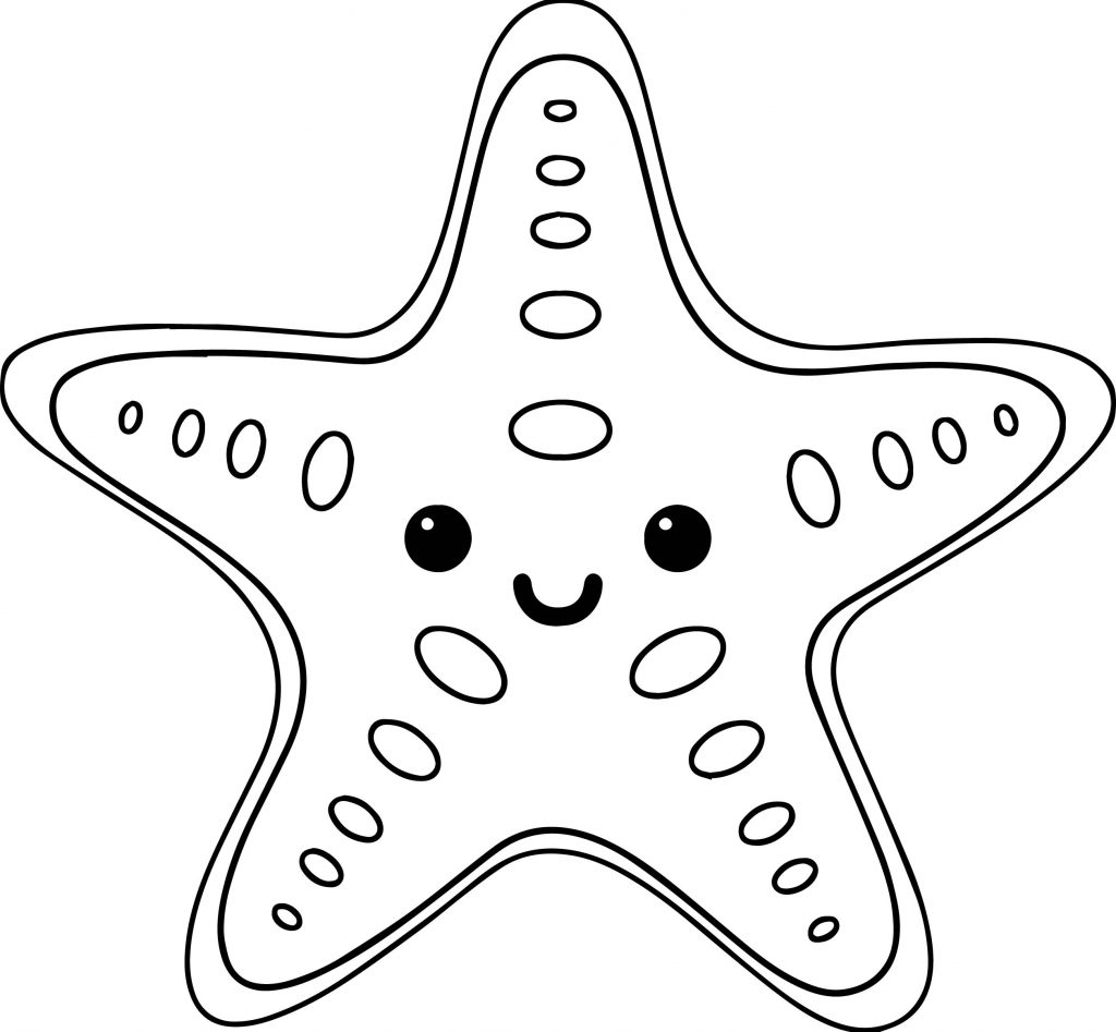 1024x947 Starfish Coloring Page
