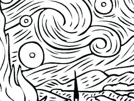 440x330 Starry Night Coloring Page Large Coloring Pages Elegant Free Van